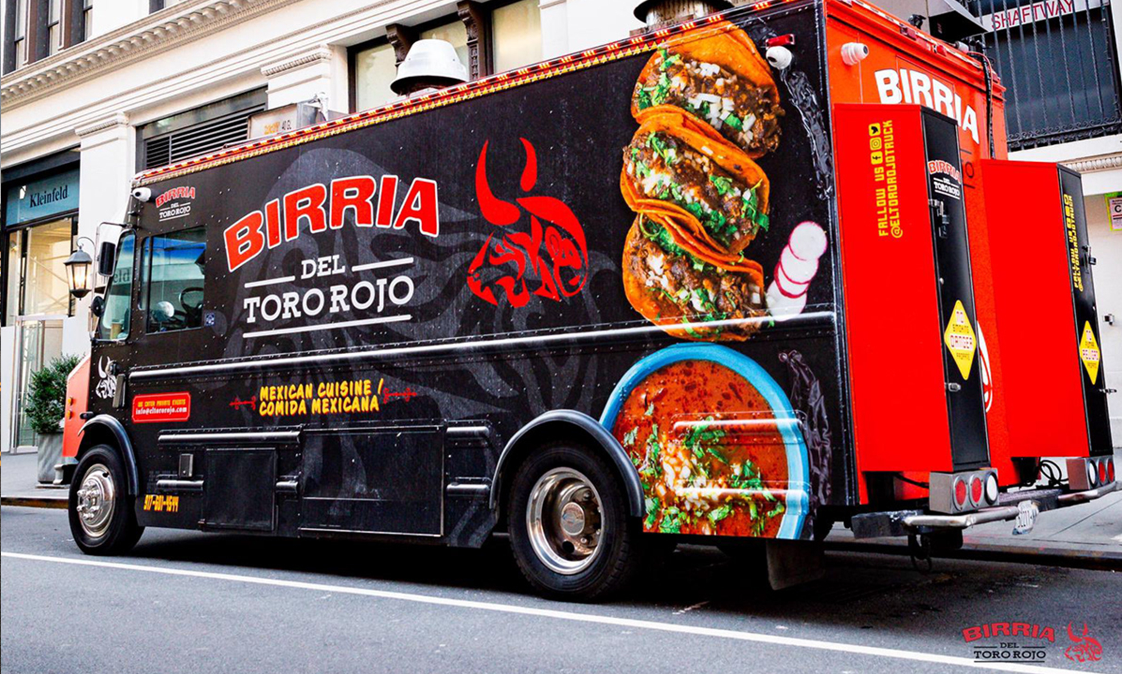 Birria Del Toro Rojo Food Truck Design